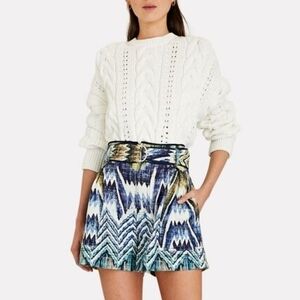 Chufy Nino Belted Chevron Paperbag Shorts